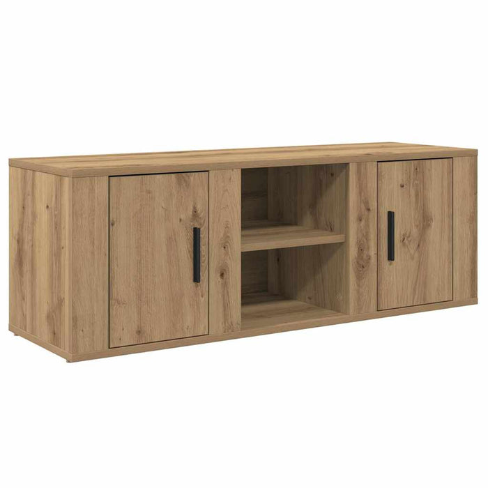 Cabinet TV Stejar Artizanal 100 x 31,5 x 35 cm Lemn compozit - WALTI WALTI