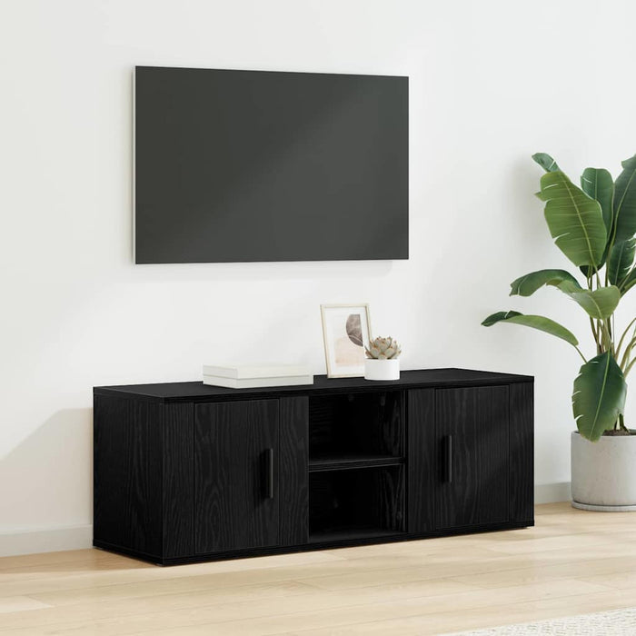 Cabinet TV Stejar Negru 100 x 31,5 x 35 cm Lemn compozit - WALTI WALTI