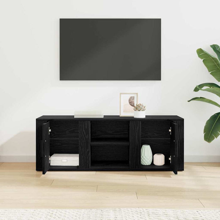 Cabinet TV Stejar Negru 100 x 31,5 x 35 cm Lemn compozit - WALTI WALTI