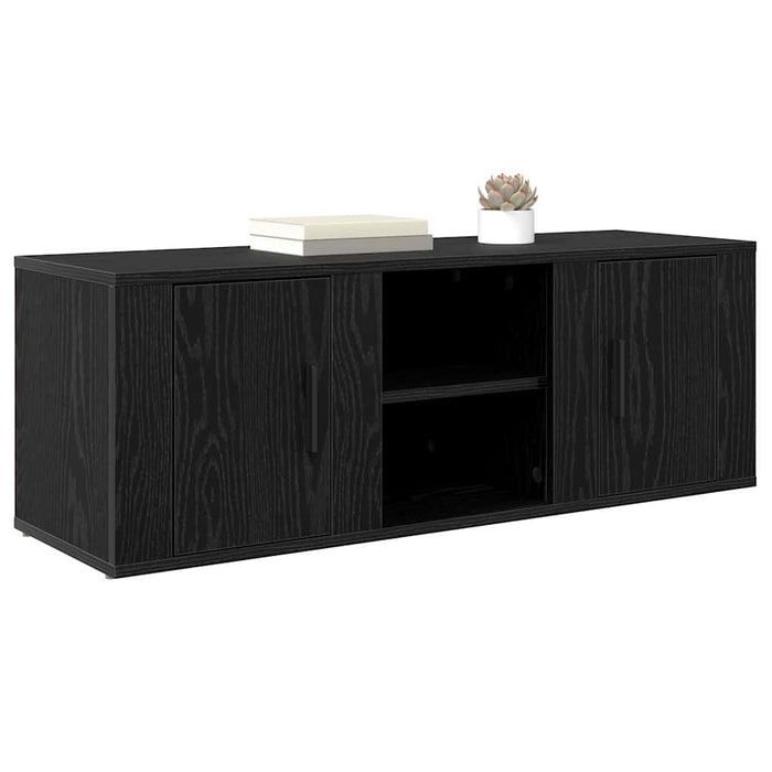 Cabinet TV Stejar Negru 100 x 31,5 x 35 cm Lemn compozit - WALTI WALTI