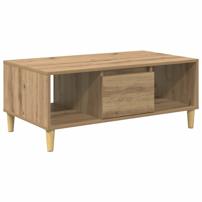 Masă de cafea Stejar Artizanal 90 x 50 x 26.5 cm Lemn compozit - WALTI WALTI