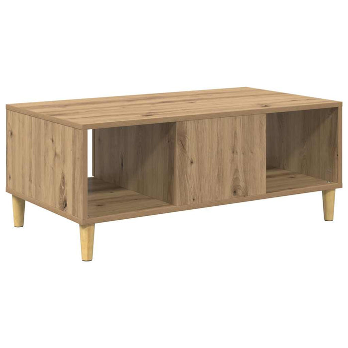 Masă de cafea Stejar Artizanal 90 x 50 x 26.5 cm Lemn compozit - WALTI WALTI