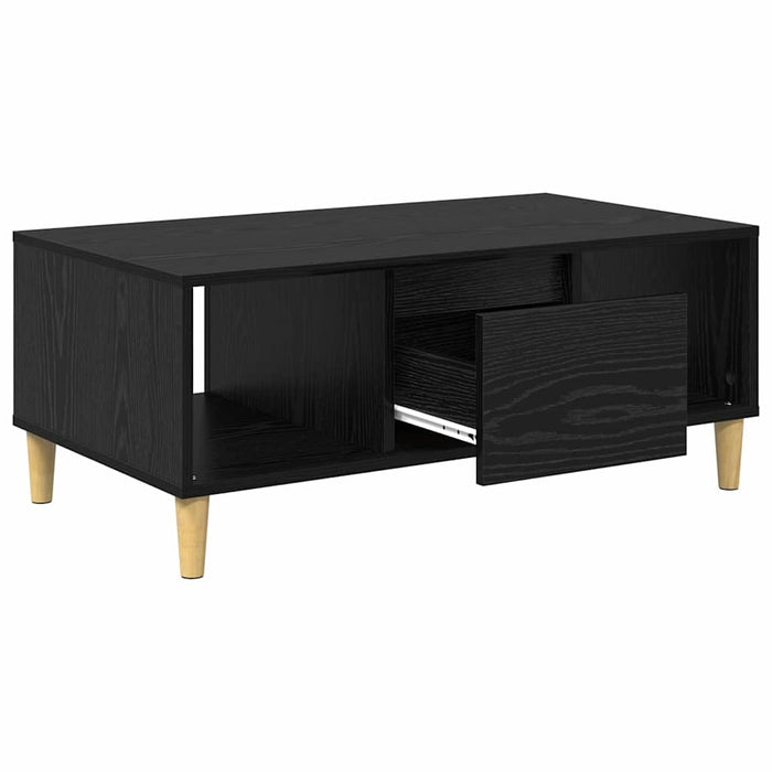 Masă de cafea Stejar Negru 90 x 50 x 26.5 cm Lemn compozit - WALTI WALTI