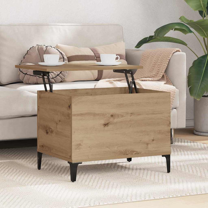 Masă de cafea Stejar Artizanal 60 x 44,5 x 45 cm Lemn compozit - WALTI WALTI
