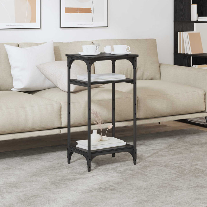 Masă laterală Manual Stejar Negru 40 x 30 x 75 cm Lemn compozit - WALTI WALTI