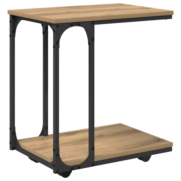 Masă laterală Stejar Artizanal 50 x 35 x 55.5 cm Lemn compozit - WALTI WALTI