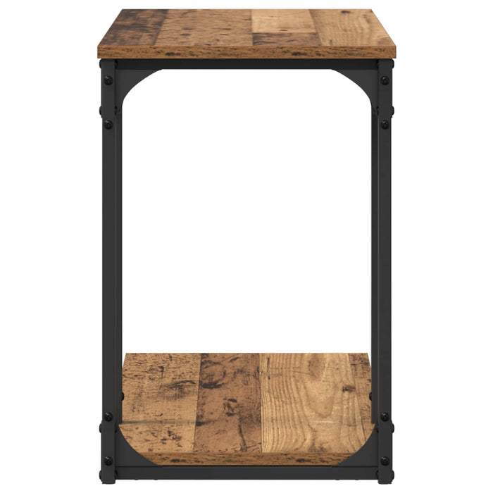 Masă laterală cu raft Lemn vechi 50 x 35 x 52 cm Lemn compozit - WALTI WALTI