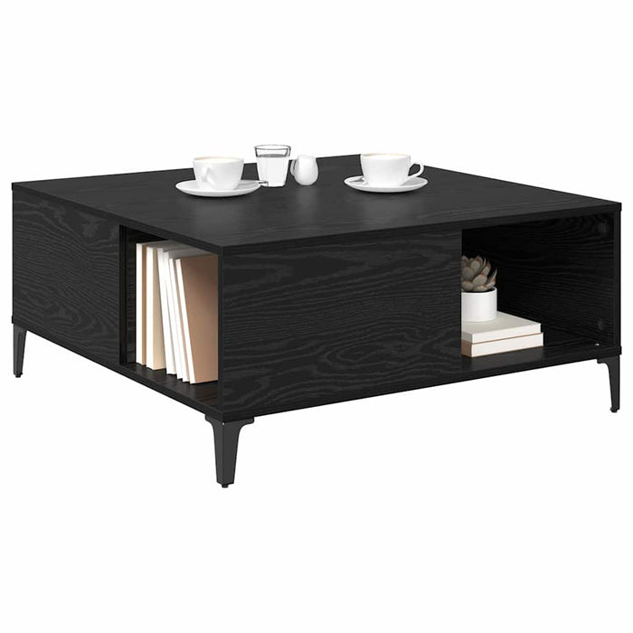 Masă de cafea Stejar Negru 80 x 80 x 36,5 cm Lemn compozit - WALTI WALTI