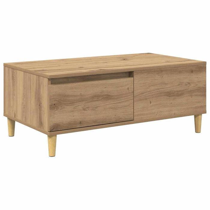 Masă de cafea Stejar Artizanal 90 x 50 x 35 cm Lemn compozit - WALTI WALTI
