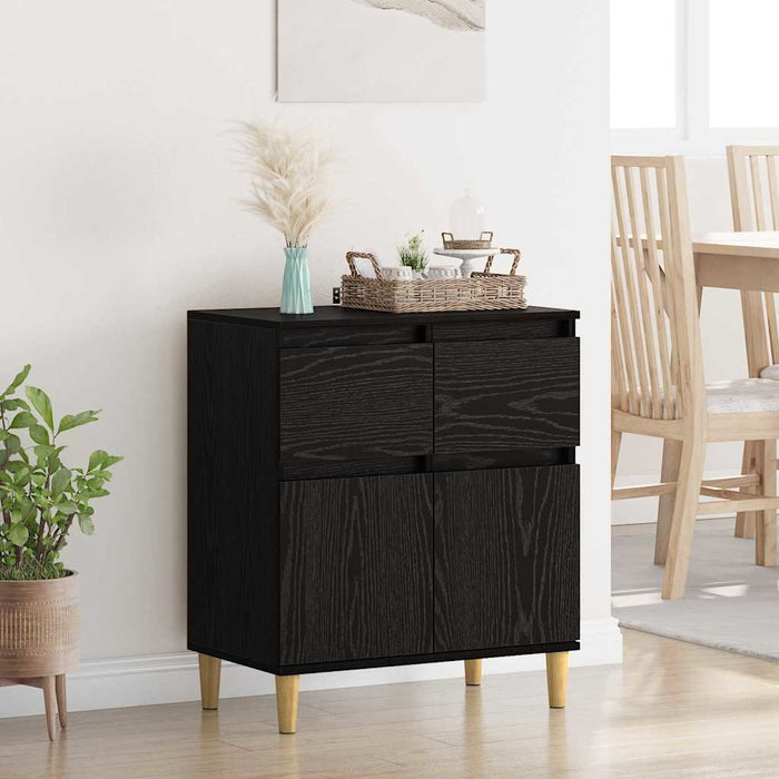 Bufet cu sertar Stejar Negru 60 x 35 x 70 cm Lemn compozit - WALTI WALTI
