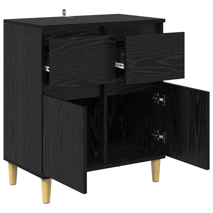 Bufet cu sertar Stejar Negru 60 x 35 x 70 cm Lemn compozit - WALTI WALTI