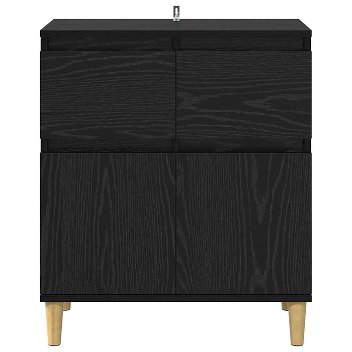 Bufet cu sertar Stejar Negru 60 x 35 x 70 cm Lemn compozit - WALTI WALTI