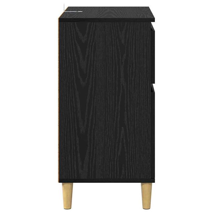 Bufet cu sertar Stejar Negru 60 x 35 x 70 cm Lemn compozit - WALTI WALTI