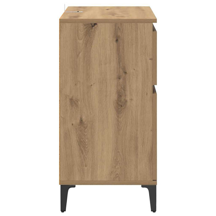 Bufet Stejar Artizanal 60 x 35 x 70 cm Lemn Ingineresc și Fier - WALTI WALTI