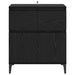 Bufet Stejar Negru 60 x 35 x 70 cm Lemn Ingineresc și Fier - WALTI WALTI