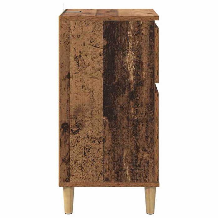 Dulap de noapte 2 pcs Lemn vechi 40 x 35 x 70 cm Lemn compozit - WALTI WALTI
