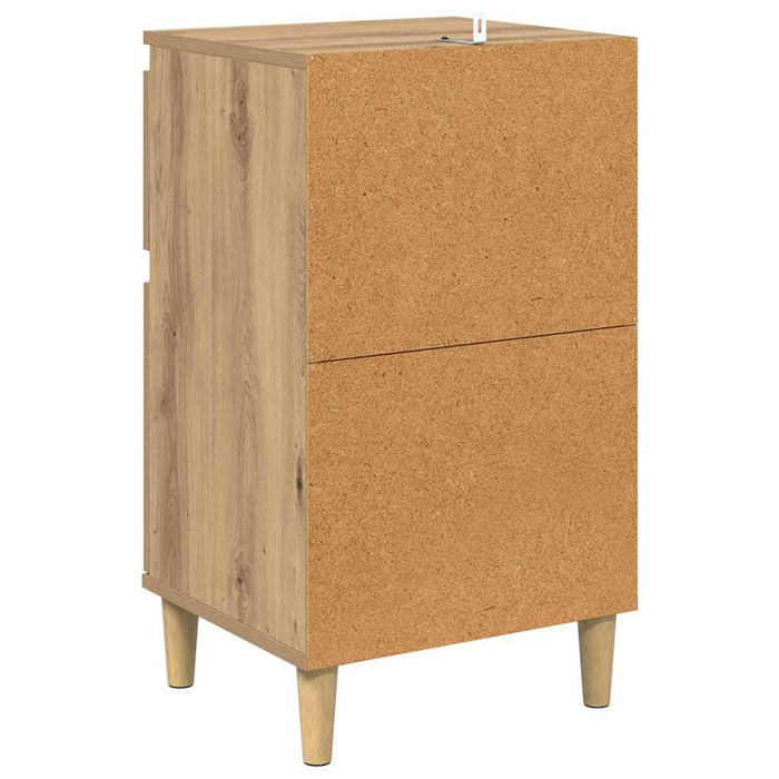 Dulap de noapte Stejar Artizanal 40 x 35 x 70 cm Lemn compozit - WALTI WALTI