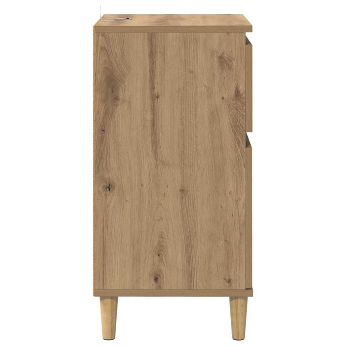 Dulap de noapte Stejar Artizanal 40 x 35 x 70 cm Lemn compozit - WALTI WALTI