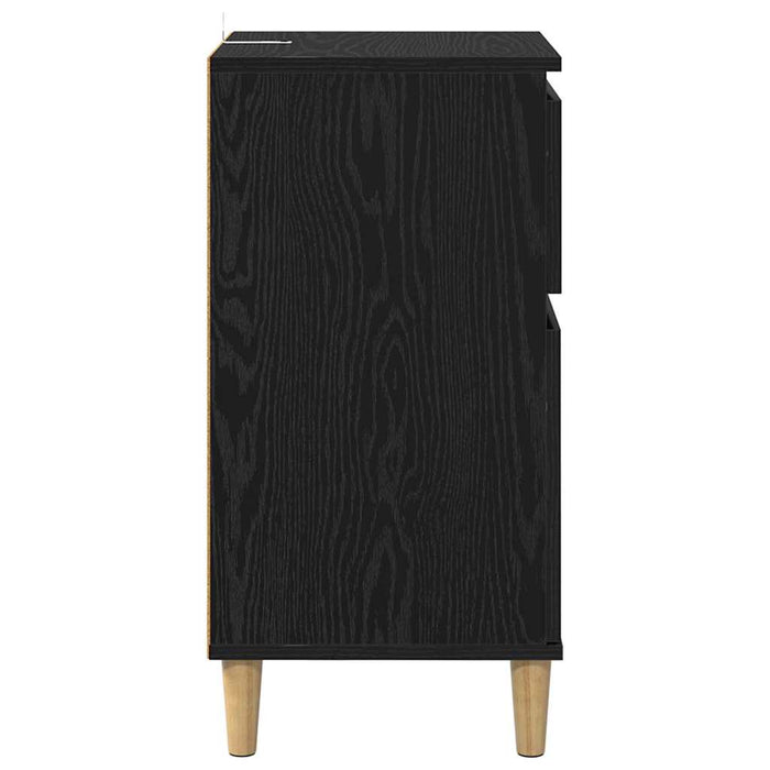 Dulap de noapte Stejar Negru 40 x 35 x 70 cm Lemn compozit - WALTI WALTI