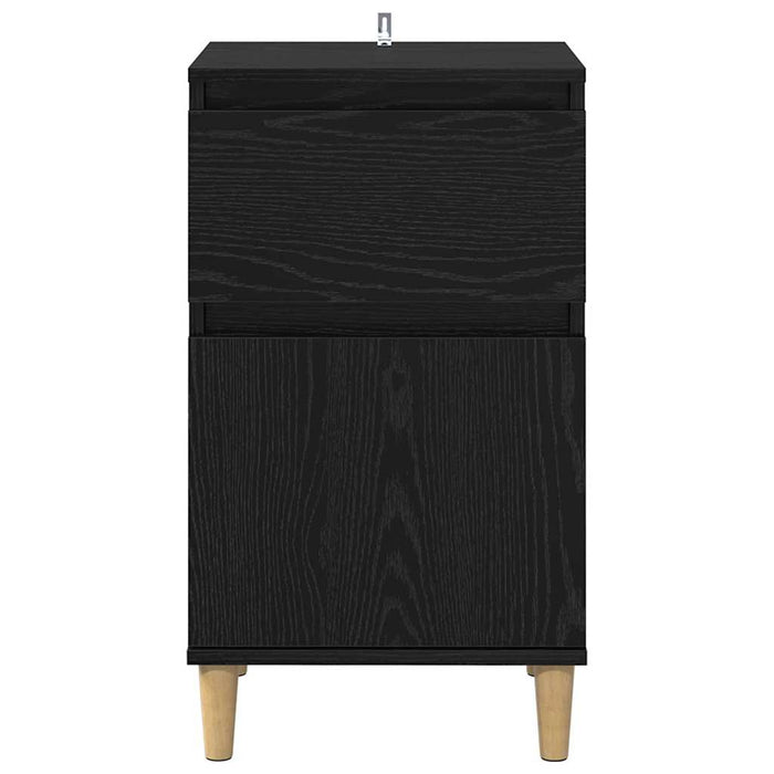 Dulap de noapte cu sertar 2 pcs Stejar Negru 40 x 35 x 70 cm - WALTI WALTI