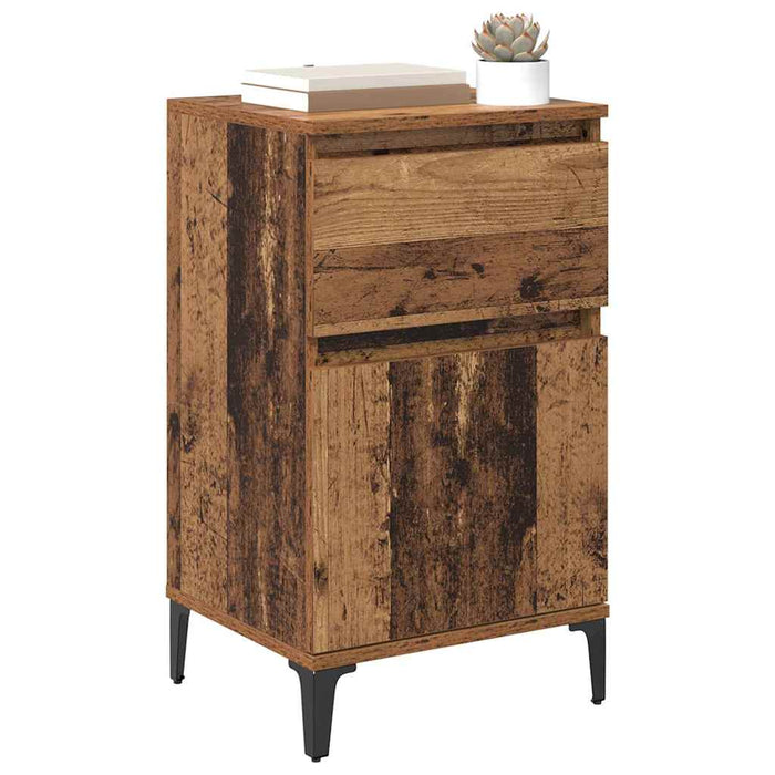 Dulap de noapte 2 pcs Lemn vechi 40 x 35 x 70 cm Lemn compozit - WALTI WALTI