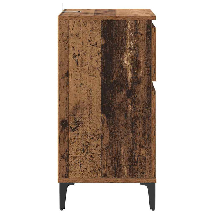 Dulap de noapte 2 pcs Lemn vechi 40 x 35 x 70 cm Lemn compozit - WALTI WALTI