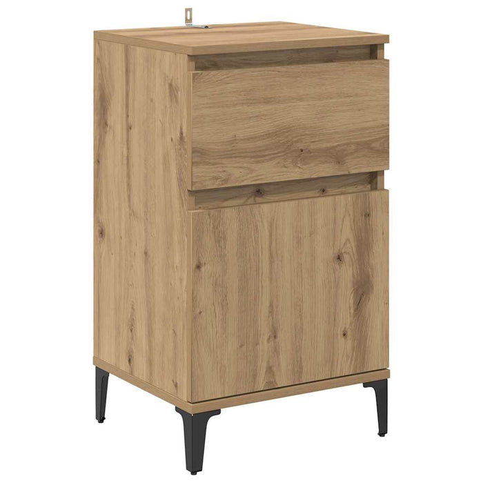 Dulap de noapte Stejar Artizanal 40 x 35 x 70 cm Lemn compozit - WALTI WALTI