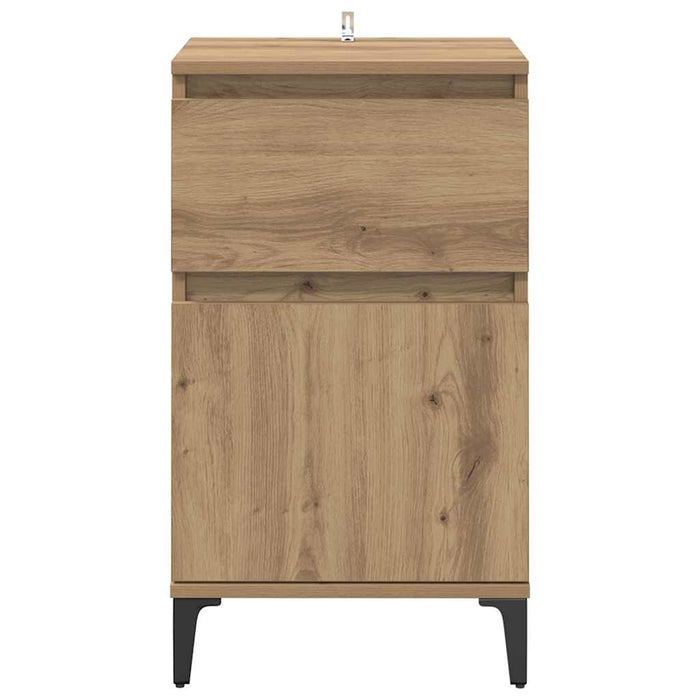 Dulap de noapte Stejar Artizanal 40 x 35 x 70 cm Lemn compozit - WALTI WALTI