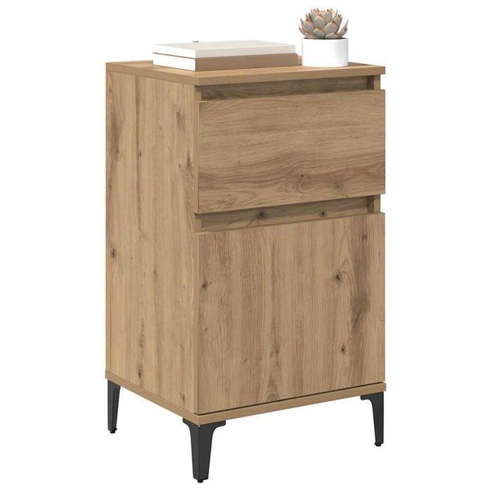 Dulap de noapte 2 pcs Stejar Artizanal 40 x 35 x 70 cm - WALTI WALTI