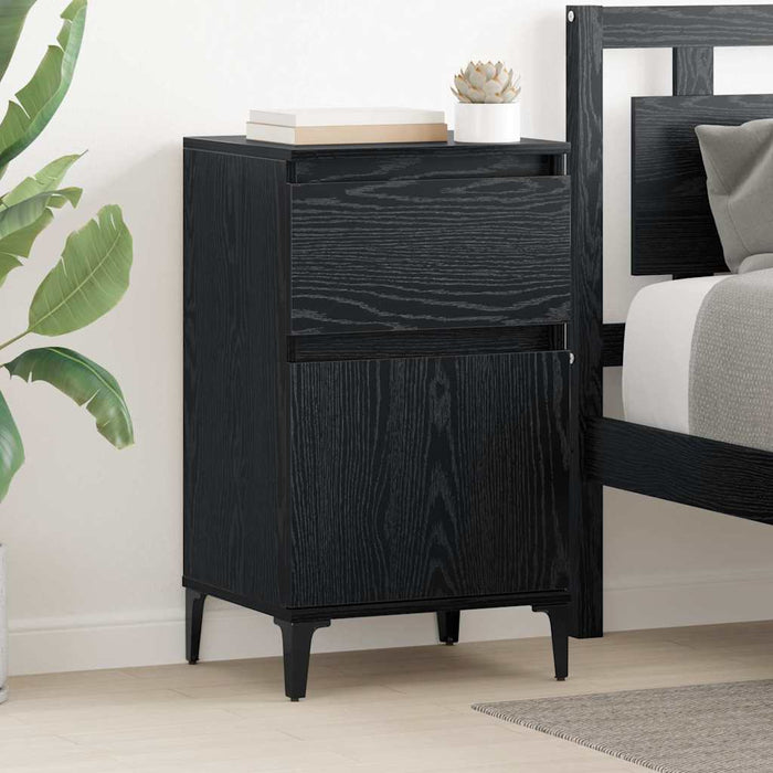 Dulap de noapte Stejar Negru 40 x 35 x 70 cm Lemn compozit - WALTI WALTI