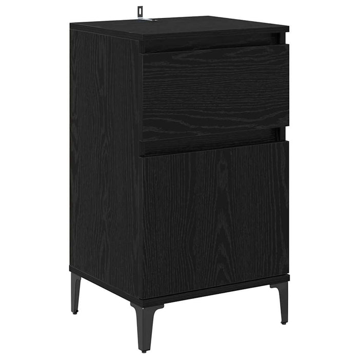Dulap de noapte Stejar Negru 40 x 35 x 70 cm Lemn compozit - WALTI WALTI