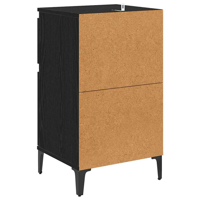 Dulap de noapte Stejar Negru 40 x 35 x 70 cm Lemn compozit - WALTI WALTI