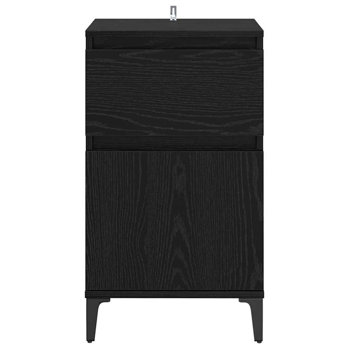 Dulap de noapte Stejar Negru 40 x 35 x 70 cm Lemn compozit - WALTI WALTI