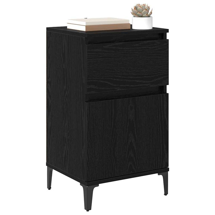 Dulap de noapte Stejar Negru 40 x 35 x 70 cm Lemn compozit - WALTI WALTI