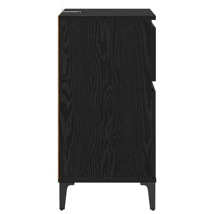 Dulap de noapte Stejar Negru 40 x 35 x 70 cm Lemn compozit - WALTI WALTI