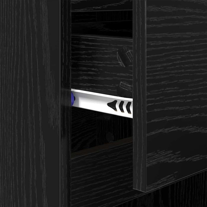 Dulap de noapte cu sertar 2 pcs Stejar Negru 40 x 35 x 70 cm - WALTI WALTI