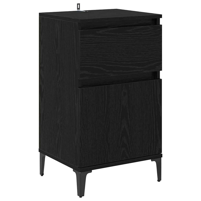 Dulap de noapte cu sertar 2 pcs Stejar Negru 40 x 35 x 70 cm - WALTI WALTI