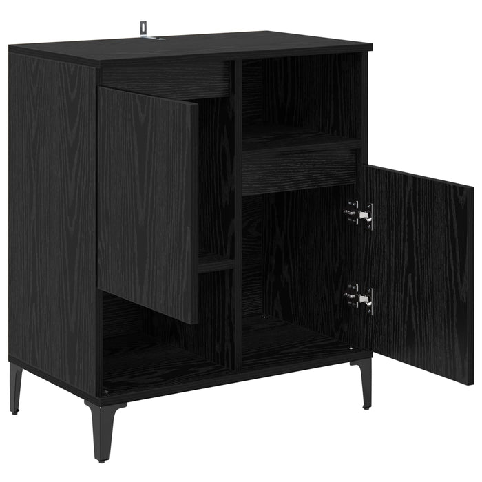Bufet Stejar Negru 60 x 35 x 70 cm Lemn compozit - WALTI WALTI