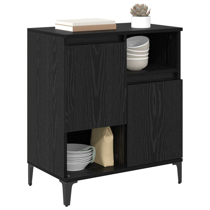 Bufet Stejar Negru 60 x 35 x 70 cm Lemn compozit - WALTI WALTI