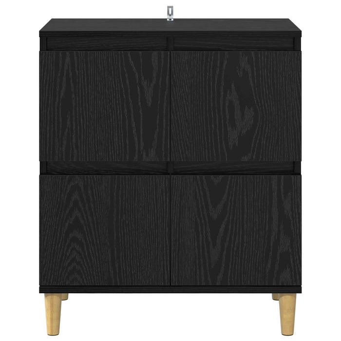 Bufet Stejar Negru 60 x 35 x 70 cm Lemn compozit - WALTI WALTI