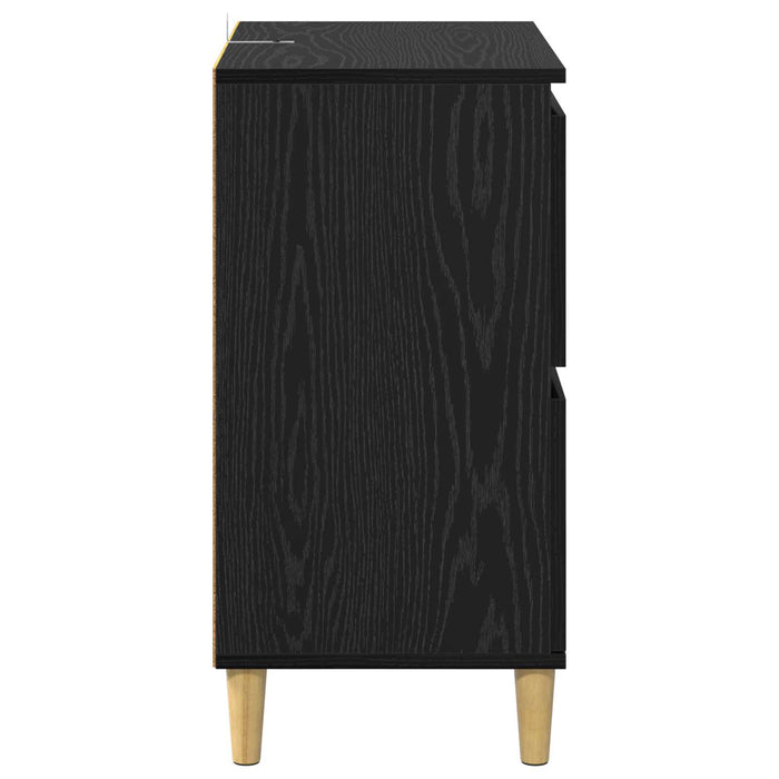 Bufet Stejar Negru 60 x 35 x 70 cm Lemn compozit - WALTI WALTI