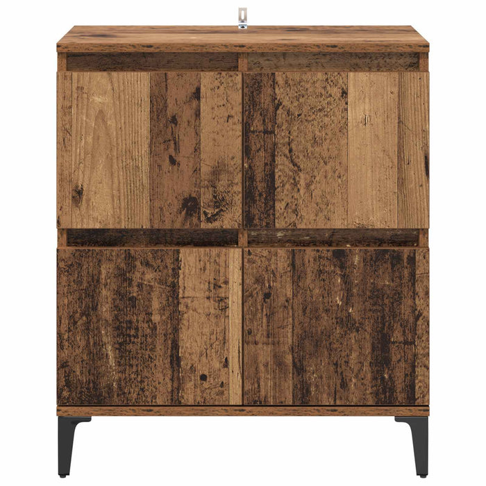 Bufet Lemn Vechi 60 x 35 x 70 cm Lemn Ingineresc și Fier - WALTI WALTI