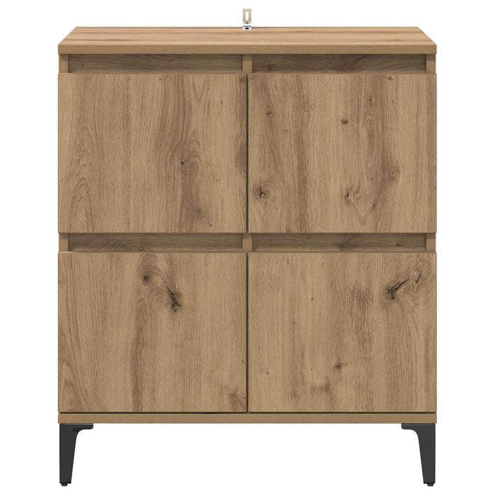 Bufet Stejar Artizanal 60 x 35 x 70 cm Lemn Ingineresc și Fier - WALTI WALTI