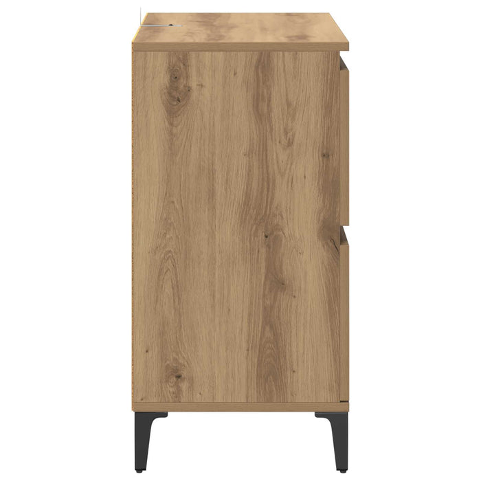 Bufet Stejar Artizanal 60 x 35 x 70 cm Lemn Ingineresc și Fier - WALTI WALTI