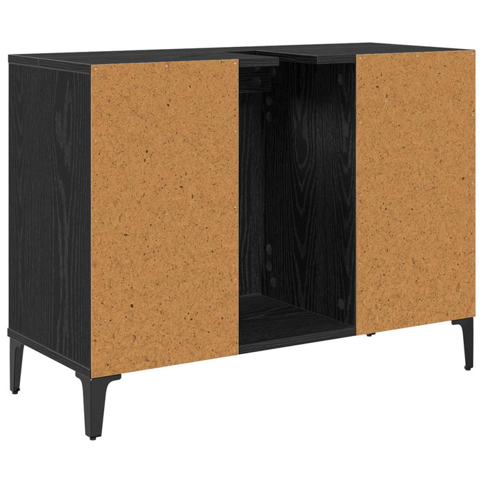 Dulap de chiuvetă cu raft cu ușă Stejar Negru 80 x 33 x 60 cm - WALTI WALTI