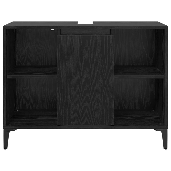 Dulap de chiuvetă cu raft cu ușă Stejar Negru 80 x 33 x 60 cm - WALTI WALTI
