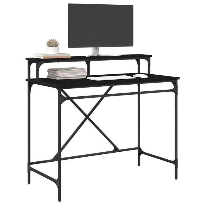 Birou Stejar Negru 100 x 50 x 90 cm Lemn compozit - WALTI WALTI