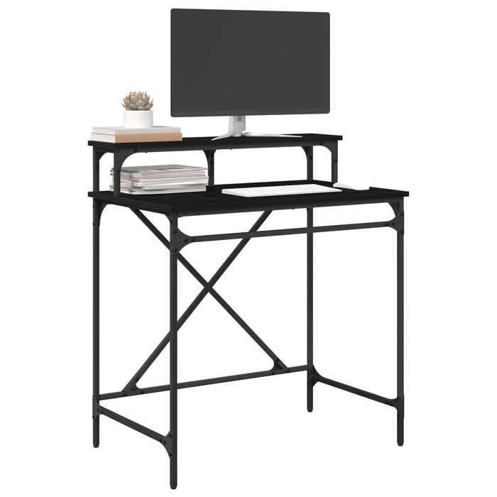 Birou Stejar Negru 80 x 50 x 90 cm Lemn compozit - WALTI WALTI