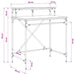 Birou Stejar Negru 80 x 50 x 90 cm Lemn compozit - WALTI WALTI
