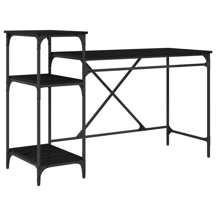 Birou Stejar Negru 135 x 50 x 90 cm Lemn compozit - WALTI WALTI
